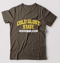 Load image into Gallery viewer, Varsity Cold Glory T-Shirt for Men-Olive Green-Ektarfa.online
