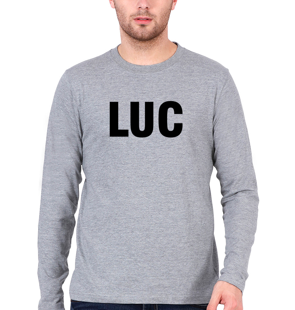 LUC Full Sleeves T-Shirt for Men-Grey Melange-Ektarfa.online