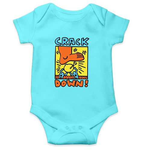 Keith Haring Kids Romper For Baby Boy/Girl-0-5 Months(18 Inches)-Sky Blue-Ektarfa.online