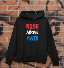 Load image into Gallery viewer, Rise Above Hate Unisex Hoodie for Men/Women-S(40 Inches)-Black-Ektarfa.online
