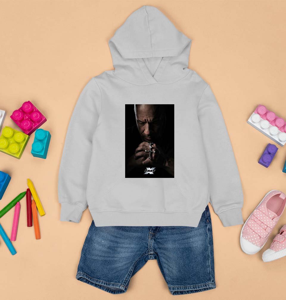 Fast X Vin Diesel Kids Hoodie for Boy/Girl-Grey-Ektarfa.online