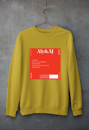 Aly & AJ Unisex Sweatshirt for Men/Women-Mustard Yellow-Ektarfa.online