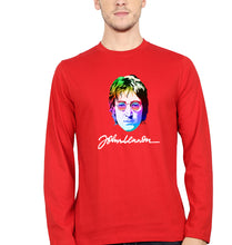 Load image into Gallery viewer, John Lennon Full Sleeves T-Shirt for Men-Red-Ektarfa.online
