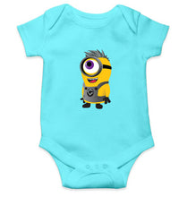 Load image into Gallery viewer, Minion Funkey Kids Romper For Baby Boy/Girl-0-5 Months(18 Inches)-Sky Blue-Ektarfa.online
