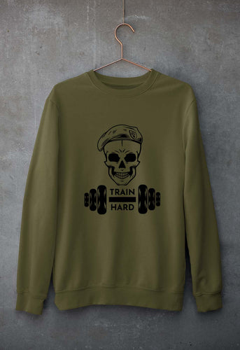 Gym Train Hard Unisex Sweatshirt for Men/Women-Olive Green-Ektarfa.online