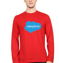 Load image into Gallery viewer, Salesforce Full Sleeves T-Shirt for Men-S(38 Inches)-Red-Ektarfa.online
