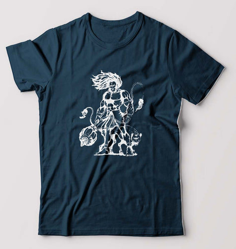 Hanuman Ji (God) T-Shirt for Men-Petrol Blue-Ektarfa.online
