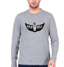 Load image into Gallery viewer, Rock &amp; Roll Full Sleeves T-Shirt for Men-S(38 Inches)-Grey Melange-Ektarfa.online
