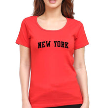 Load image into Gallery viewer, New York T-Shirt for Women-Red-Ektarfa.online
