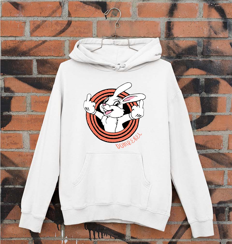 Domrebel Bunny Unisex Hoodie for Men/Women-White-Ektarfa.online