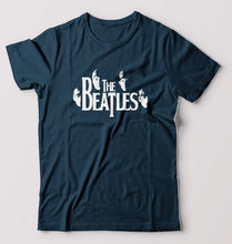 Load image into Gallery viewer, The Beatles T-Shirt for Men-S(38 Inches)-Petrol Blue-Ektarfa.online
