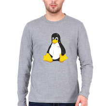 Load image into Gallery viewer, Linux Full Sleeves T-Shirt for Men-Grey Melange-Ektarfa.online
