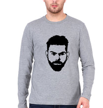 Load image into Gallery viewer, Virat Kohli Full Sleeves T-Shirt for Men-Grey Melange-Ektarfa.online
