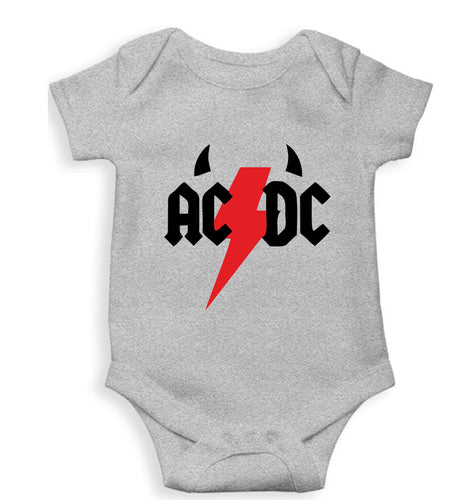 ACDC Kids Romper For Baby Boy/Girl-0-5 Months(18 Inches)-Grey-Ektarfa.online