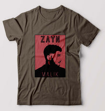 Load image into Gallery viewer, Zayn Malik T-Shirt for Men-S(38 Inches)-Olive Green-Ektarfa.online
