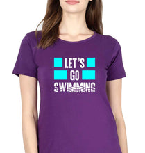 Load image into Gallery viewer, Swimming T-Shirt for Women-Purple-Ektarfa.online
