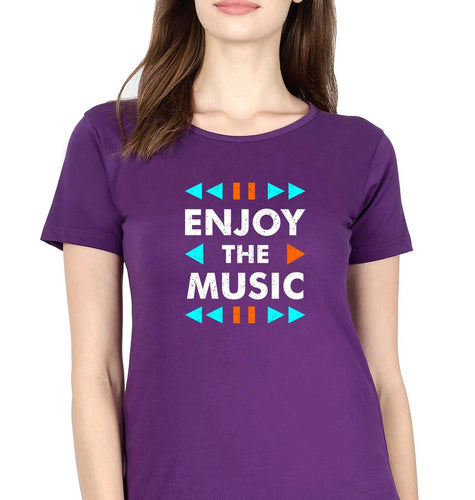 Music T-Shirt for Women-Purple-Ektarfa.online