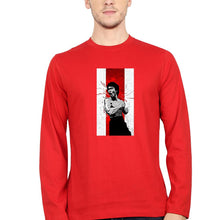 Load image into Gallery viewer, Bruce Lee Full Sleeves T-Shirt for Men-S(38 Inches)-Red-Ektarfa.online

