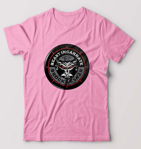 Brock Lesnar (WWE) T-Shirt for Men-Light Baby Pink-Ektarfa.online