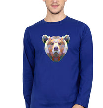 Load image into Gallery viewer, Bear Full Sleeves T-Shirt for Men-S(38 Inches)-Royal Blue-Ektarfa.online
