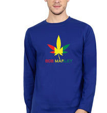 Load image into Gallery viewer, Bob Marley Weed Full Sleeves T-Shirt for Men-Royal Blue-Ektarfa.online
