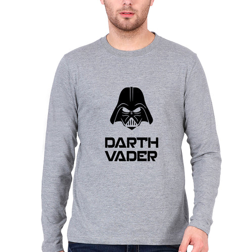 Star Wars Darth Vader Full Sleeves T-Shirt for Men-Grey Melange-Ektarfa.online