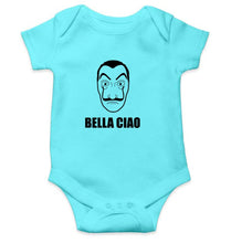 Load image into Gallery viewer, Money Heist Bella Ciao Kids Romper For Baby Boy/Girl-0-5 Months(18 Inches)-Sky Blue-Ektarfa.online
