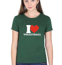 Load image into Gallery viewer, I Love Volleyball T-Shirt for Women
