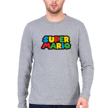 Load image into Gallery viewer, Super Mario Full Sleeves T-Shirt for Men-Grey Melange-Ektarfa.online
