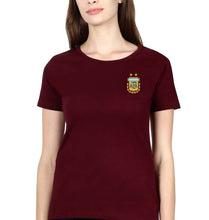 Load image into Gallery viewer, Argentina Footbal T-Shirt for Women-Maroon-Ektarfa.online
