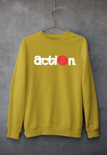Load image into Gallery viewer, Action Unisex Sweatshirt for Men/Women-S(40 Inches)-Mustard Yellow-Ektarfa.online
