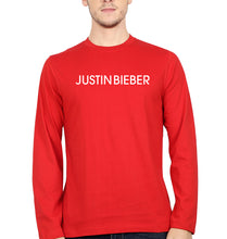 Load image into Gallery viewer, Justin Bieber Full Sleeves T-Shirt for Men-Red-Ektarfa.online
