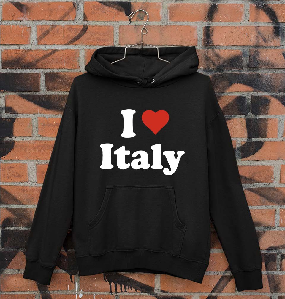 I Love Italy Unisex Hoodie for Men/Women-Black-Ektarfa.online