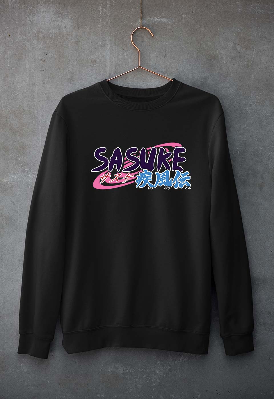 Sasuke Unisex Sweatshirt for Men/Women-Black-Ektarfa.online