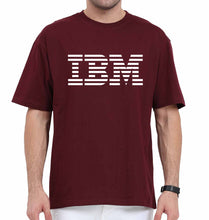 Load image into Gallery viewer, IBM Oversized T-Shirt for Men-Maroon-Ektarfa.online
