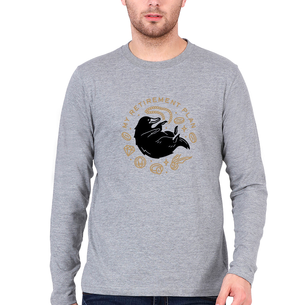 Fantastic Beasts Full Sleeves T-Shirt for Men-Grey Melange-Ektarfa.online