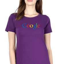 Load image into Gallery viewer, Google T-Shirt for Women-XS(32 Inches)-Purple-Ektarfa.online
