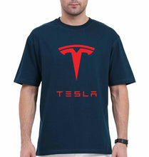 Load image into Gallery viewer, Tesla Oversized T-Shirt for Men-Petrol Blue-Ektarfa.online
