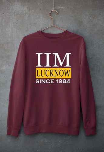 IIM Lucknow Unisex Sweatshirt for Men/Women-S(40 Inches)-Maroon-Ektarfa.online