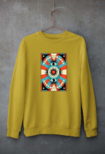 Load image into Gallery viewer, Psychedelic Peace and Love Unisex Sweatshirt for Men/Women-Mustard Yellow-Ektarfa.online
