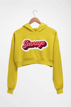 Load image into Gallery viewer, Savage Crop HOODIE FOR WOMEN-Mustard Yellow-Ektarfa.online

