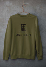 Load image into Gallery viewer, Love To Life Unisex Sweatshirt for Men/Women-S(40 Inches)-Olive Green-Ektarfa.online
