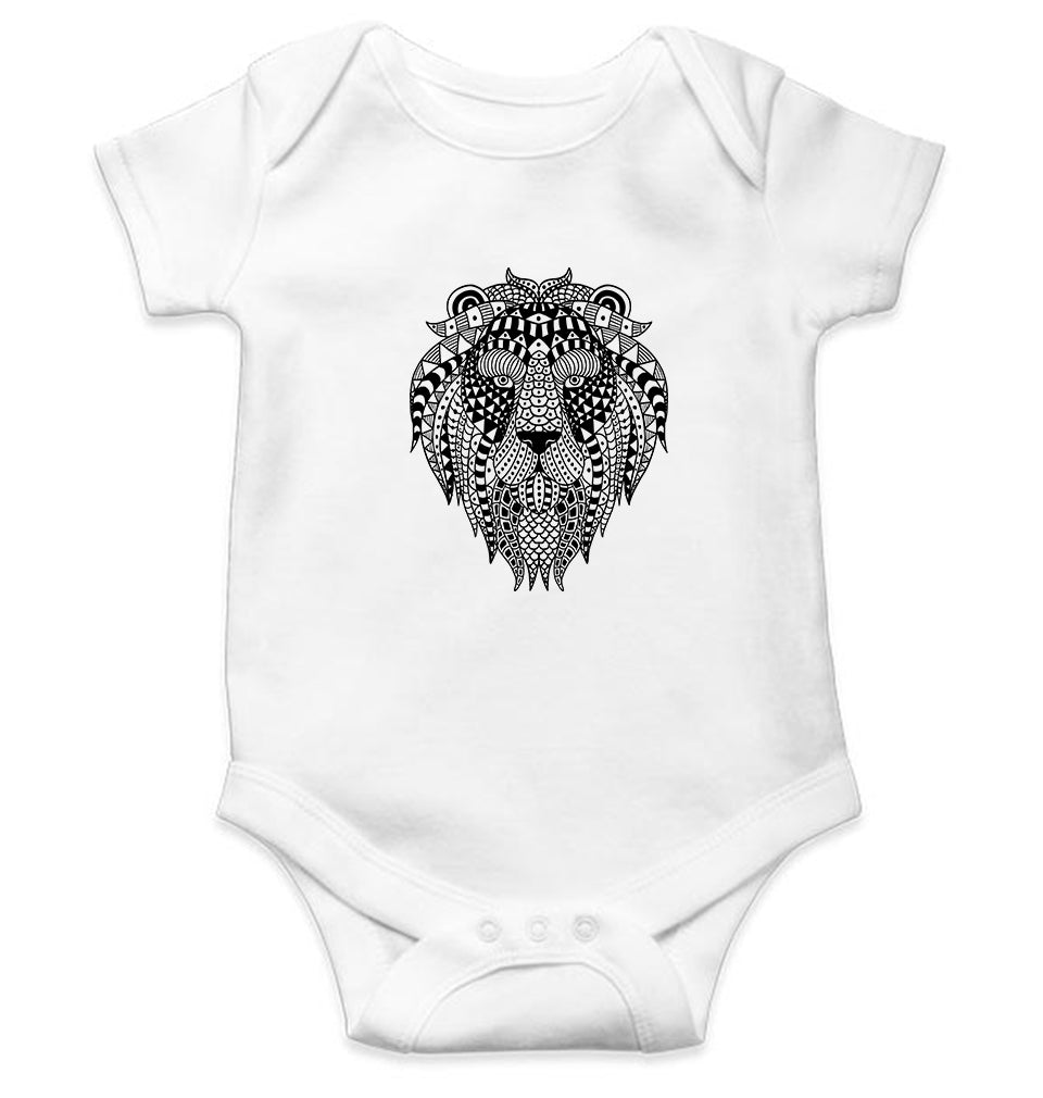 LION Kids Romper For Baby Boy/Girl-0-5 Months(18 Inches)-White-Ektarfa.online