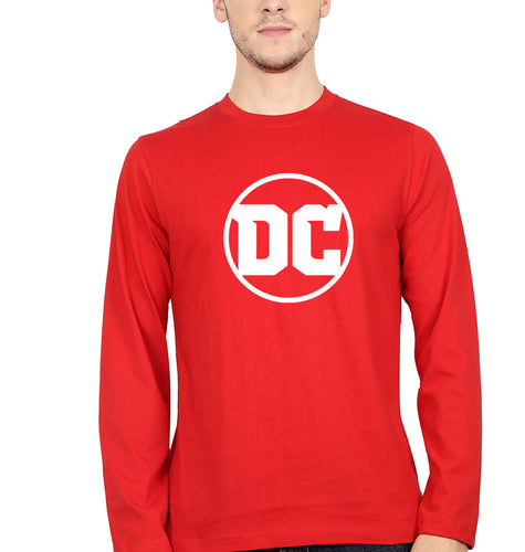DC Full Sleeves T-Shirt for Men-Red-Ektarfa.online
