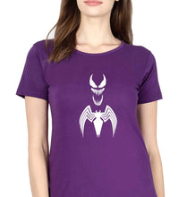 Load image into Gallery viewer, Venom Spiderman Superhero T-Shirt for Women-Purple-Ektarfa.online
