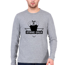 Load image into Gallery viewer, Stone Cold Steve Austin (WWE) Full Sleeves T-Shirt for Men-Grey Melange-Ektarfa.online
