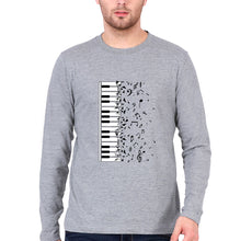 Load image into Gallery viewer, Piano Full Sleeves T-Shirt for Men-Grey Melange-Ektarfa.online
