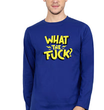 Load image into Gallery viewer, What The Fuck Full Sleeves T-Shirt for Men-S(38 Inches)-Royal Blue-Ektarfa.online
