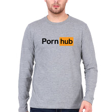 Load image into Gallery viewer, Porn Hub Full Sleeves T-Shirt for Men-Grey-Ektarfa.online
