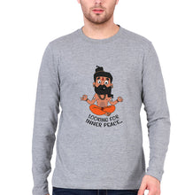 Load image into Gallery viewer, Inner Peace Full Sleeves T-Shirt for Men-Grey Melange-Ektarfa.online
